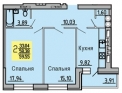 2-комнатная квартира, 60 кв.м.