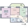 2-комнатная квартира, 53 кв.м.