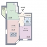2-комнатная квартира, 52 кв.м.