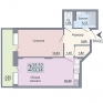2-комнатная квартира, 53 кв.м.